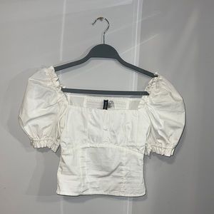 H&M white crop top Xxs